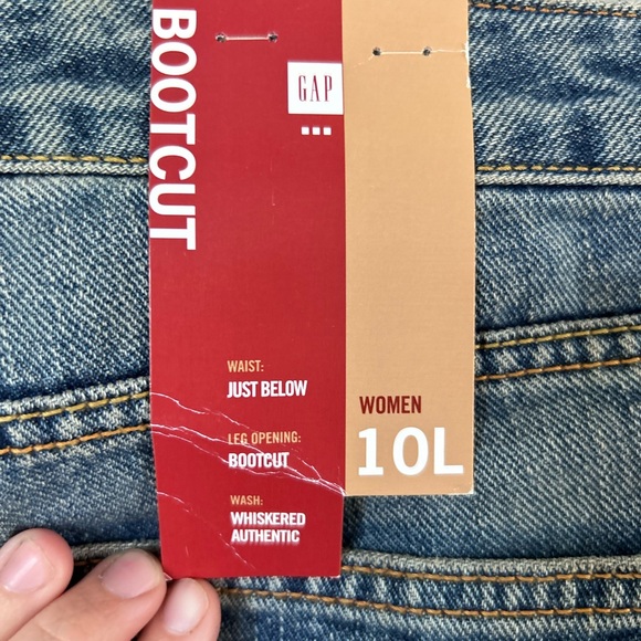 Gap distressed bootcut jeans size 10 long - Picture 7 of 9